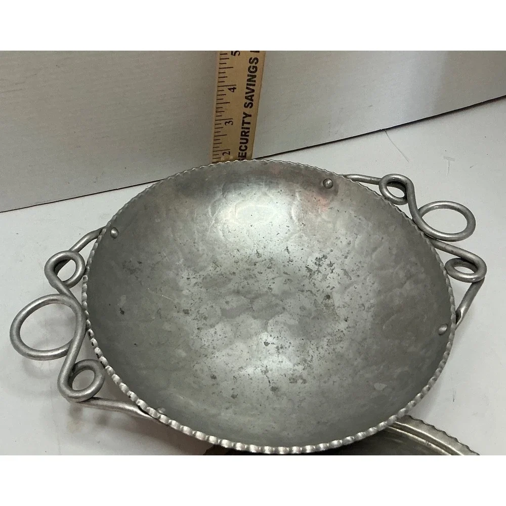 Vintage Buenilum Hammered Aluminum Casserole Dish Krischer Rodney Kent Lid
